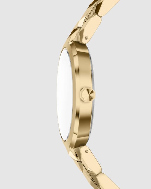 Armani Exchange Audora Damenuhr mit 2 Zeigern aus Edelstahl in Goldoptik, 3 von 4