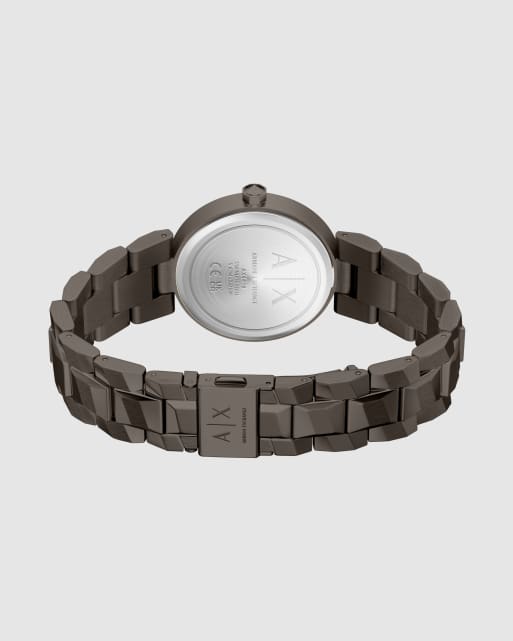 Armani Exchange Audora two-hand brown stainless steel watch in brown, 4 of 4