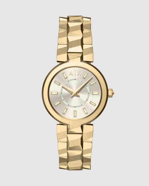 Armani Exchange Audora two-hand gold-tone stainless steel watch in gold - view 1