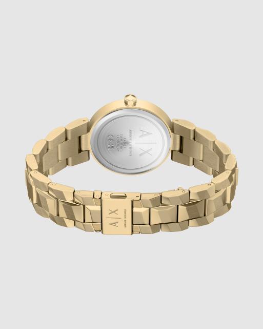 Armani Exchange Audora two-hand gold-tone stainless steel watch in gold, 4 of 4