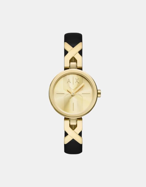 Armani Exchange – Ava – Damen-Quarzuhr aus schwarzem Edelstahl mit 2 Zeigern - view 1