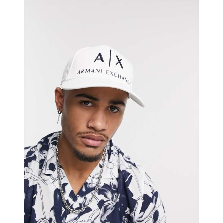 Armani exchange hot sale white cap