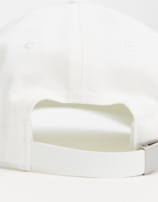 Armani Exchange AX logo baseball cap in white | ASOS