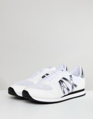 armani exchange shoes white