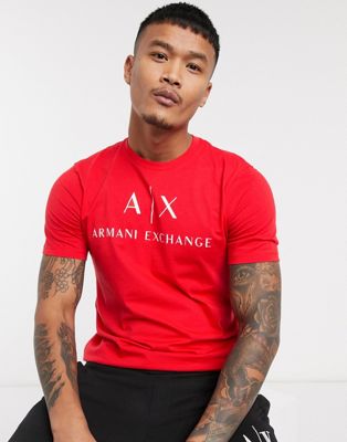 Armani Exchange AX text logo t-shirt in 