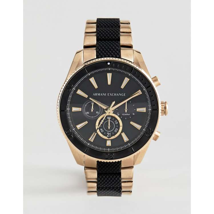 Armani gold black clearance watch