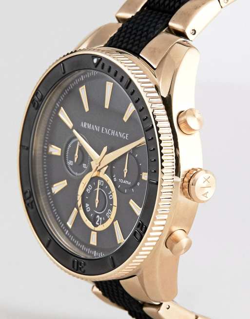 Armani Exchange AX1814 Chronograph Bracelet Watch In Gold Black