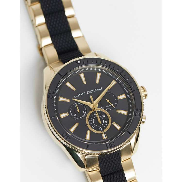 Armani Exchange AX1814 Enzo black/gold bracelet watch | ASOS