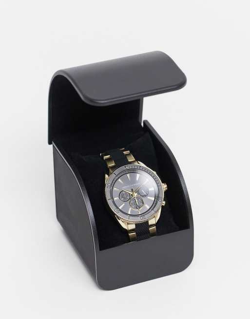 Armani Exchange - AX1814 Ezo - Horloge met schakelband in zwart en goud, 2 van 4