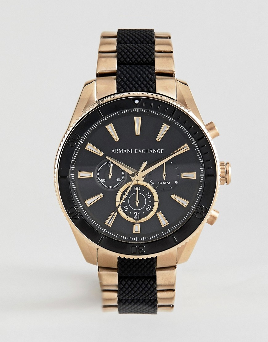 Armani Exchange - AX1814 - Kronografisk armbåndsur i Guld/Sort 44mm