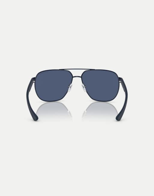 Armani Exchange – Ax2047s – Abgerundete Sonnenbrille in mattem Blau mit blauen Gläsern, 2 von 4