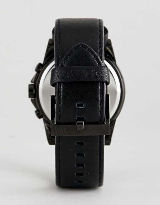 Armani Exchange – AX2098 – Chronograph mit Lederarmband in Schwarz, 4 von 4