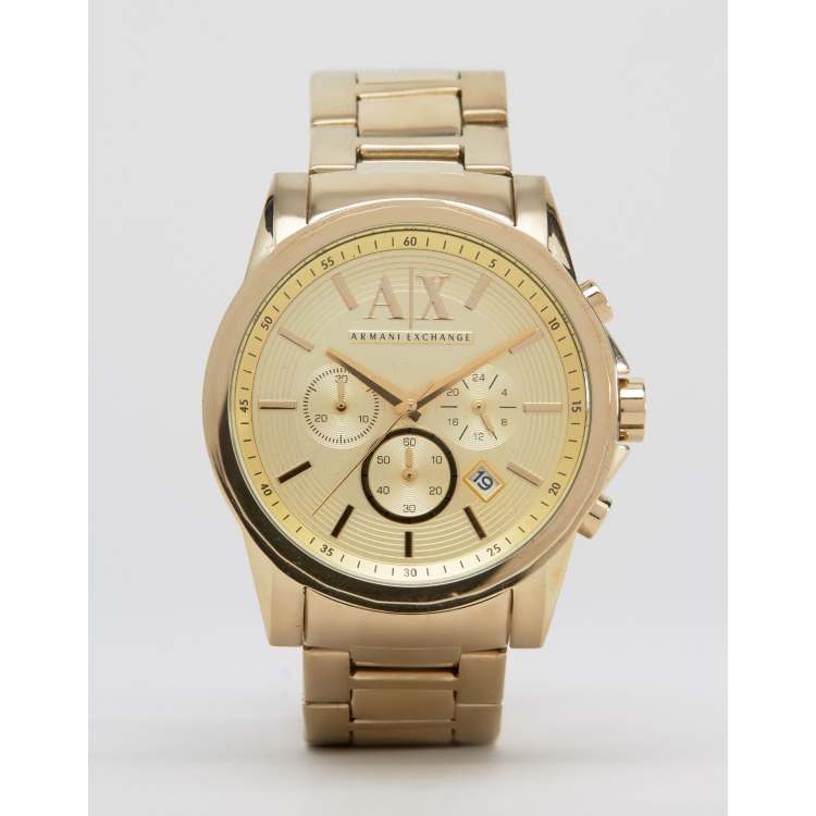 Armani Exchange AX2099 chronograph gold stainless steel strap