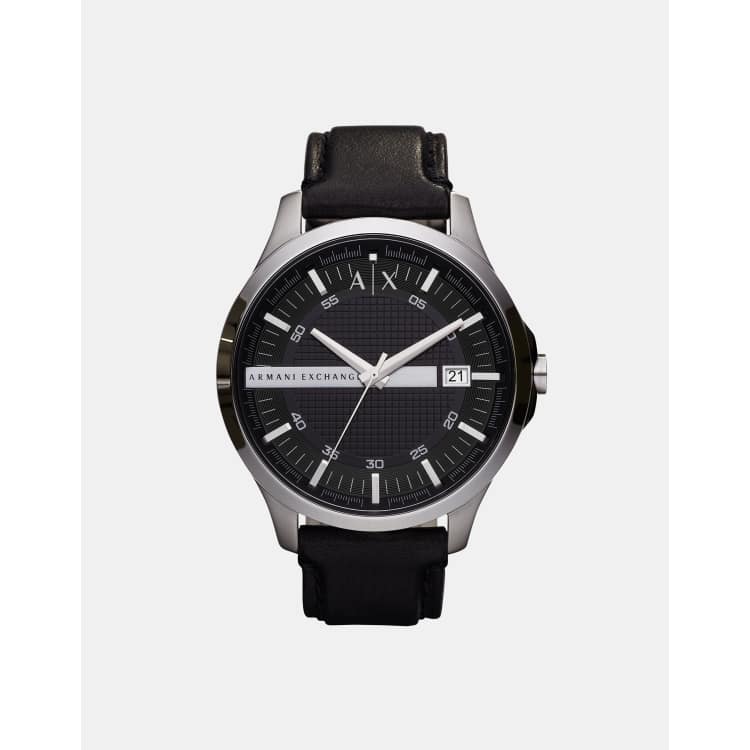 Armani Exchange AX2101 leather watch in black