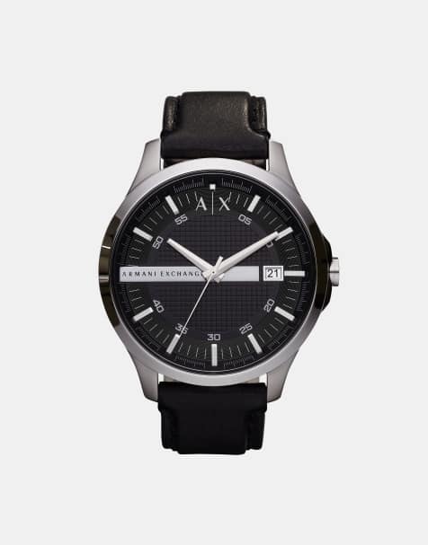 Armani Exchange - AX2101 - Montre à bracelet en cuir - Noir - view 1