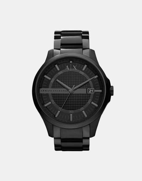 Armani Exchange AX2104 Hampton bracelet watch in black - view 1