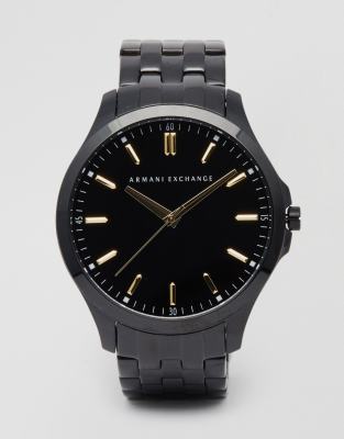 armani watch black metal strap