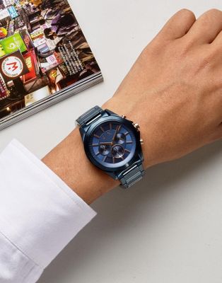 Chronograph Bracelet Watch In Blue 44mm 