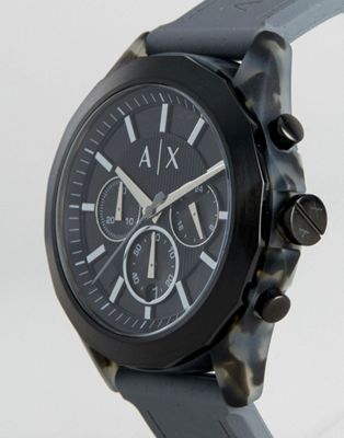 Chronograph Silicone Watch In Grey 44mm 