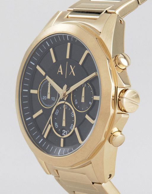 Armani Exchange AX2611 Chronograph Bracelet Watch In Gold | ASOS