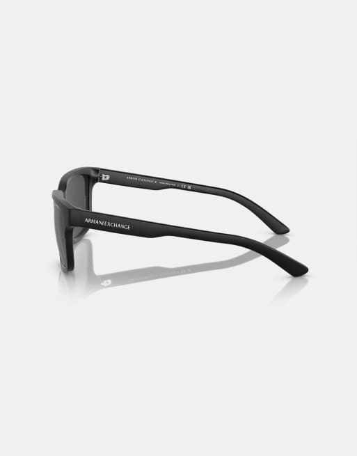 Armani Exchange - Ax4026s - Lunettes de soleil carrées avec verres gris - Noir mat et brillant, 4 de 4