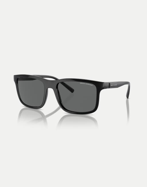 Armani Exchange - Ax4145s - Lunettes de soleil rectangulaires avec verres gris - Noir brillant, 2 de 3