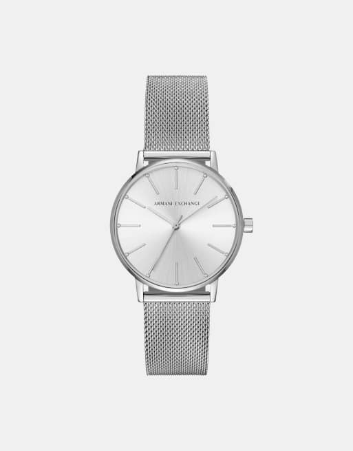 Armani Exchange AX5535 mesh watch in silver tone