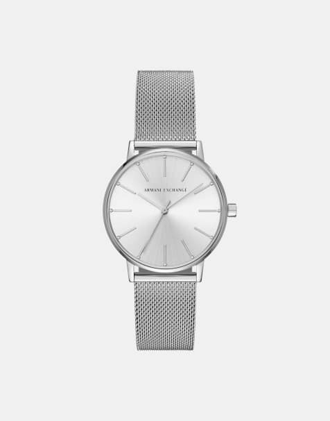 Armani Exchange AX5535 Mesh Watch In Silver - view 1
