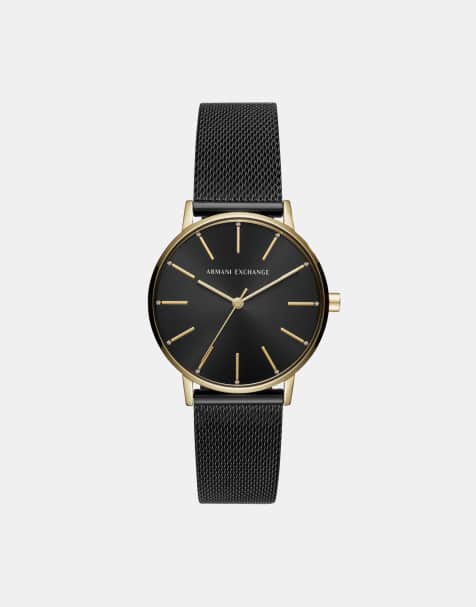 Armani Exchange AX5548 Mesh Watch In Black - view 1