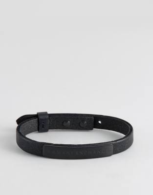 armani exchange leather bracelet