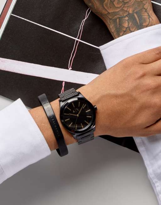 Armani Exchange - AX7102 - Cadeauset met zwart horloge en armband, 3 van 4