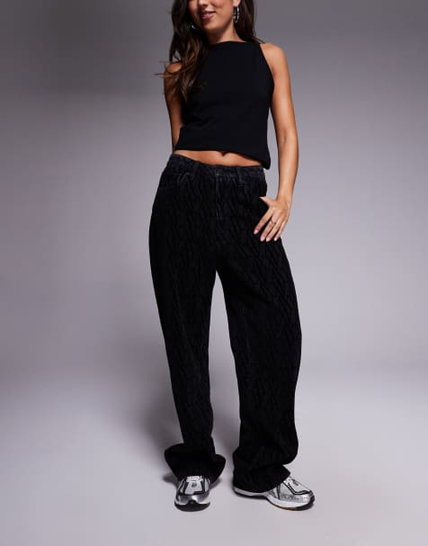Armani Exchange balloon jeans in black