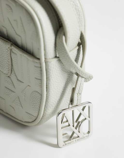 Armani Exchange - Bandolera color crema con diseño granulado Liz, 3 de 4