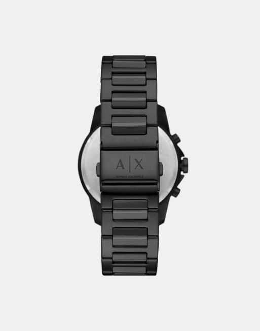 Armani Exchange Banks mens bracelet watch in black | ASOS