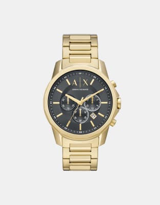 Armani Exchange Banks mens bracelet watch in gold