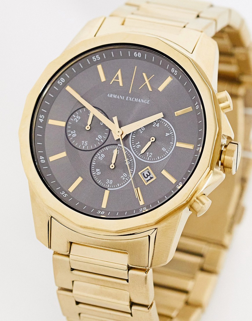 Armani Exchange Banks mens bracelet watch in gold