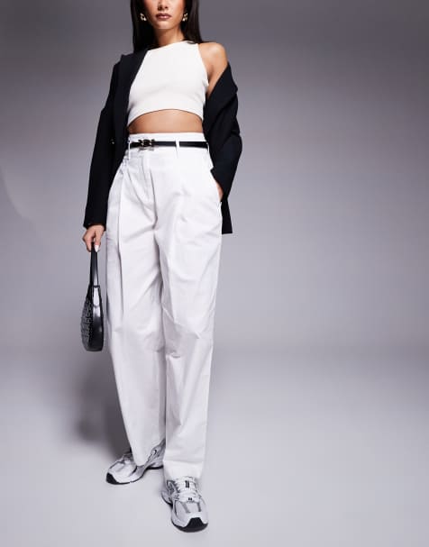 Armani Exchange trousers in white