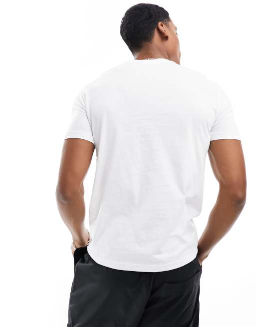 Armani Exchange – Biały dopasowany T-shirt z logo na piersi, 2 z 4