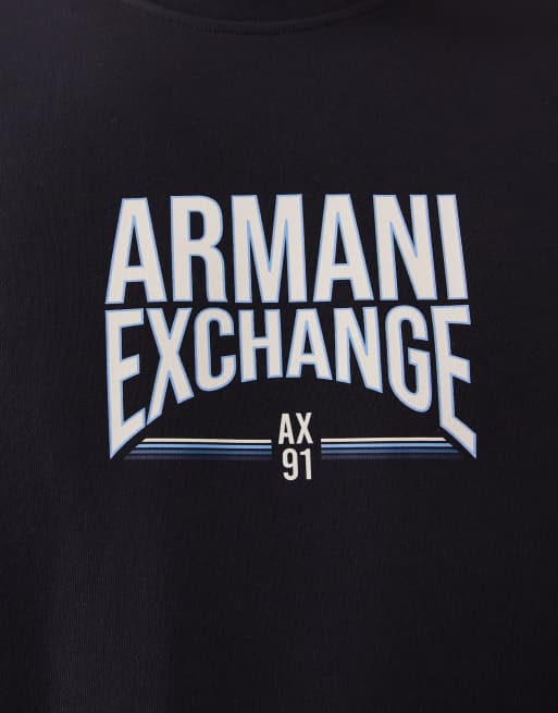 Armani Exchange bluza z logo na piersi w kolorze granatowym, 2 z 5