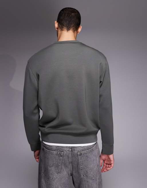 Armani Exchange bluza z logo na piersi w kolorze szarym, 3 z 5