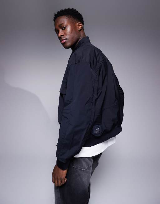 Armani Exchange  - Bomber blu navy, 3 di 4