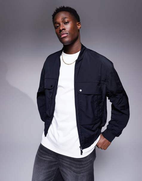 Armani Exchange bomber jacket in navy - view 1