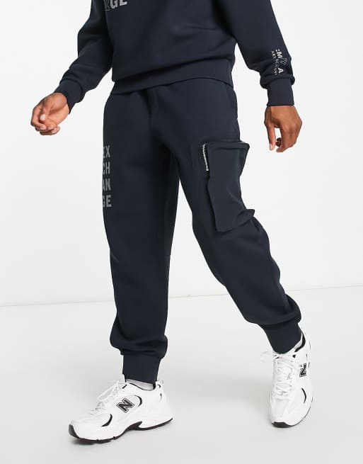 Armani navy joggers new arrivals