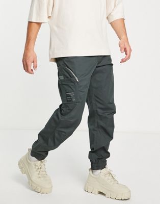 Armani Exchange cargo pocket trousers in khaki