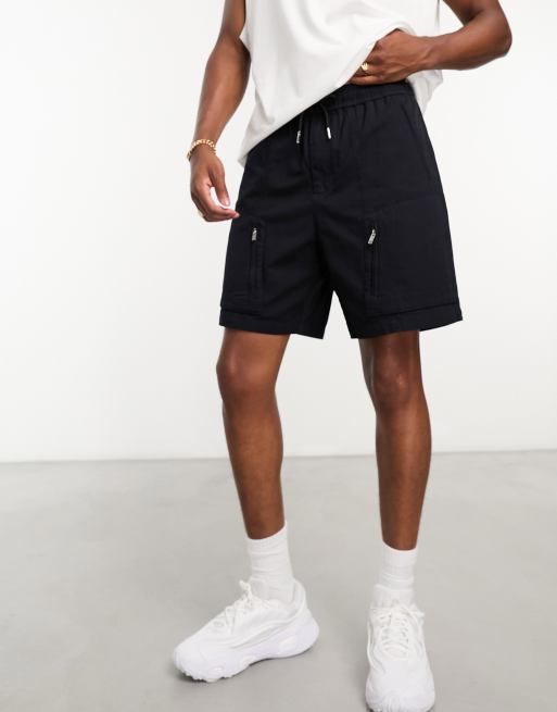 Armani Exchange cargo shorts in navy | ASOS