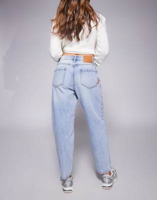 Armani Exchange Carrot Tapered Jeans In Blue