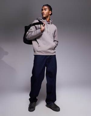 Armani Exchange central logo hoodie in tan