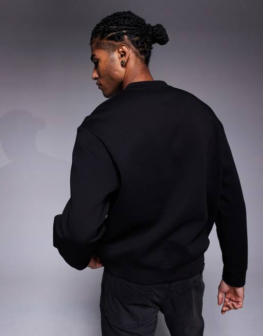 Armani Exchange central logo sweatshirt in black and gold, 4 of 4