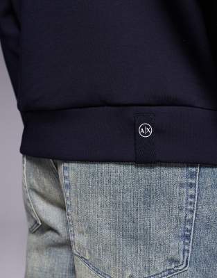 Armani Exchange Central Logo Sweatshirt In Blue