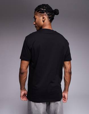 Armani Exchange Central Logo T-shirt In Black